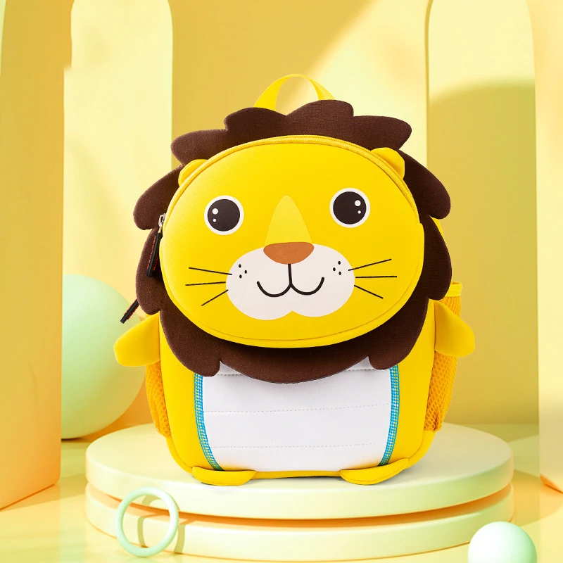 Sac à dos enfants lion 3D jouet écolière accessoire mode sorties校園書包 ludique garçons filles 26 ans sac à dos s
