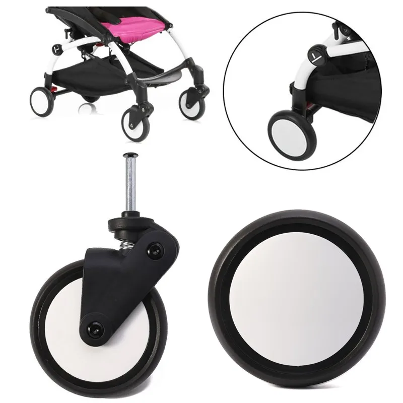 Roue de remplacement pour poussette Babyzen Yoyo Yoya Yu Yu 1 pièce noir et blanc plastique et caoutchouc mont