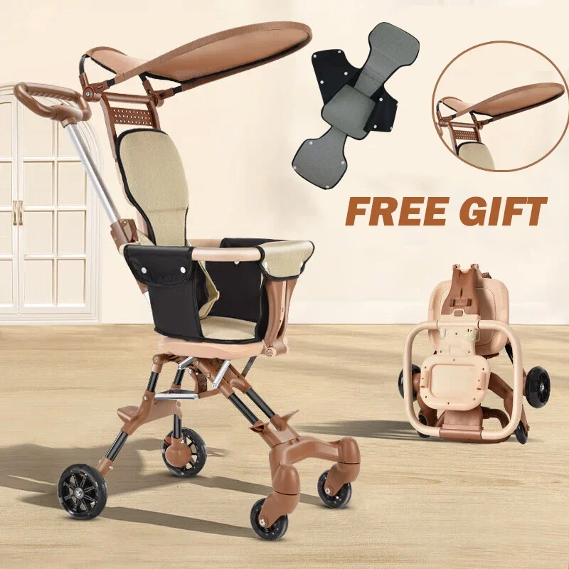 Poussette bébé légère pliable en un clic bidirectionnelle avec auvent UV protection toutpetits promenade urbai