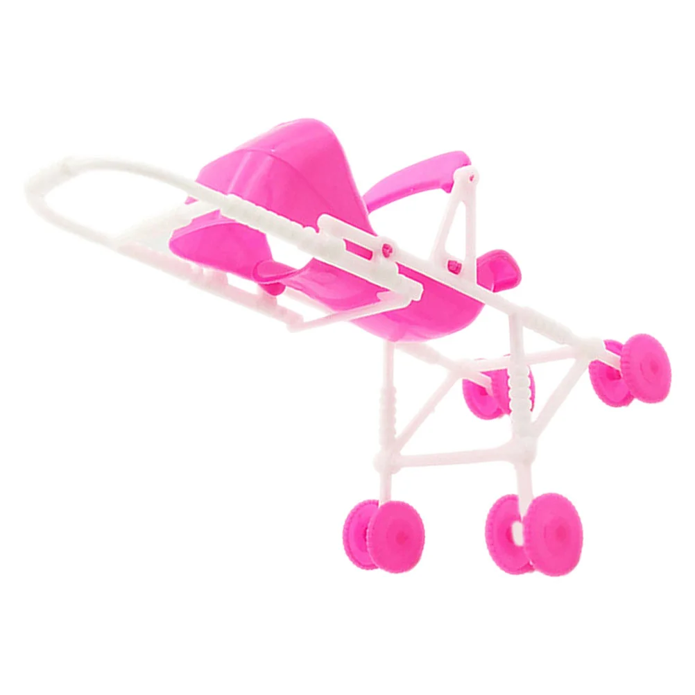 Poussette pour poupée jouet éducatif pour enfants imitation bébé accessoire maison de poupée poussette rose id