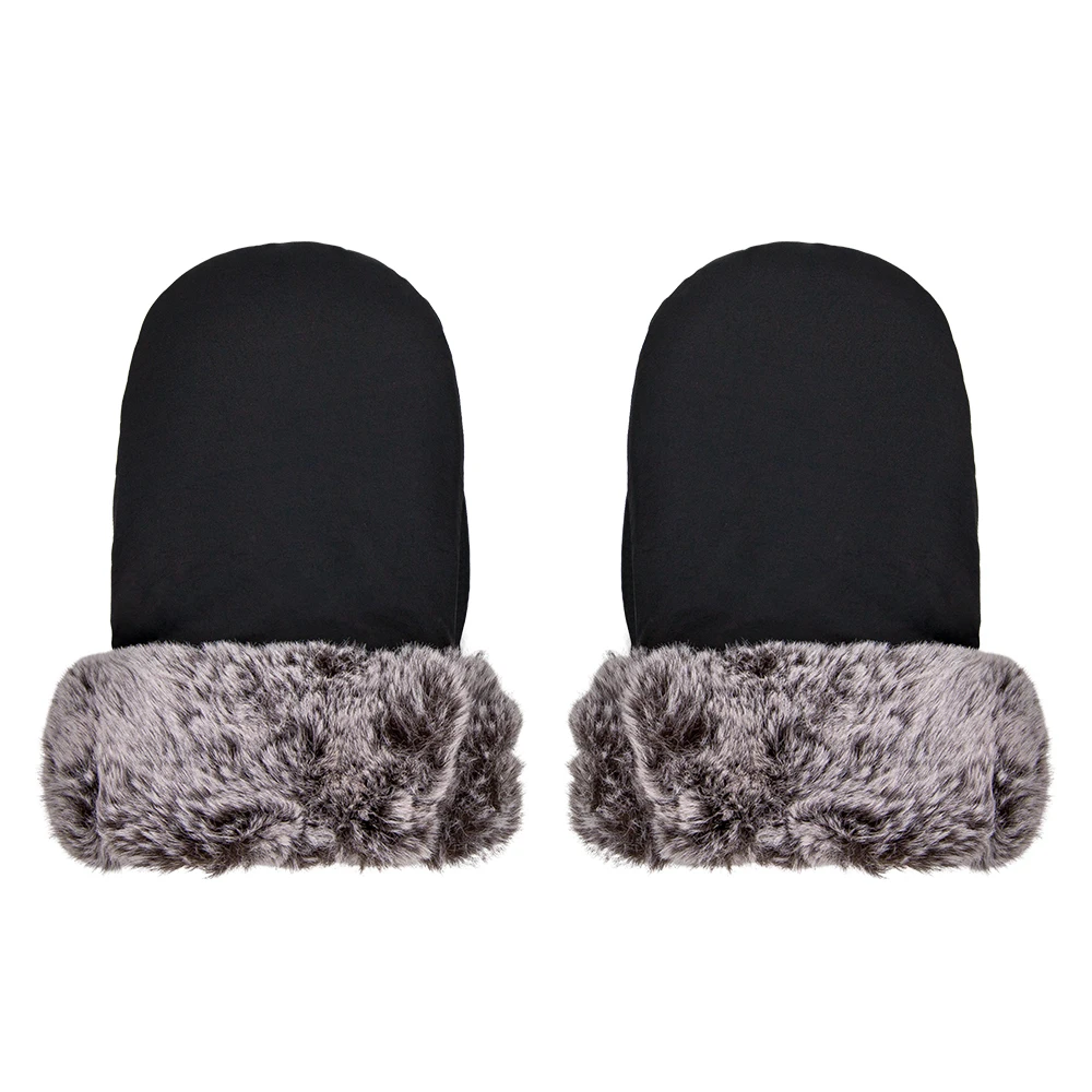 Gants de poussette bébé hiver fourrure synthétique imperméables doux confortables style élégant protection con