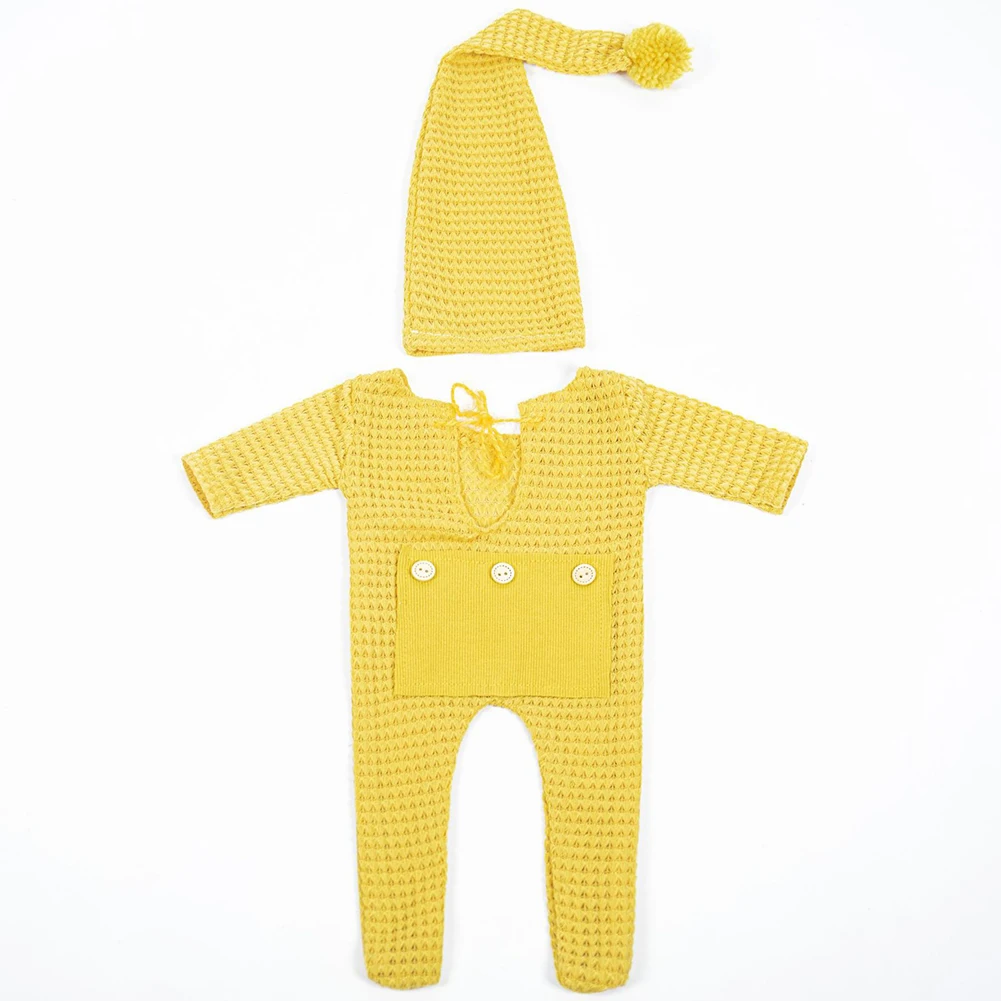 Ensemble de vêtements pour bébé combinaison tricotée accessoires photo nouveauné fille garçon style moderne do