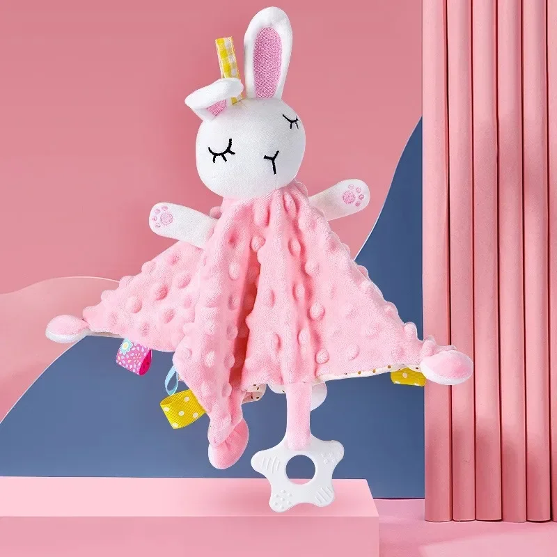 Couverture apaisante bébé doudou peluche lapin jouet réconfort nouveauné couette bébé soft texture douce