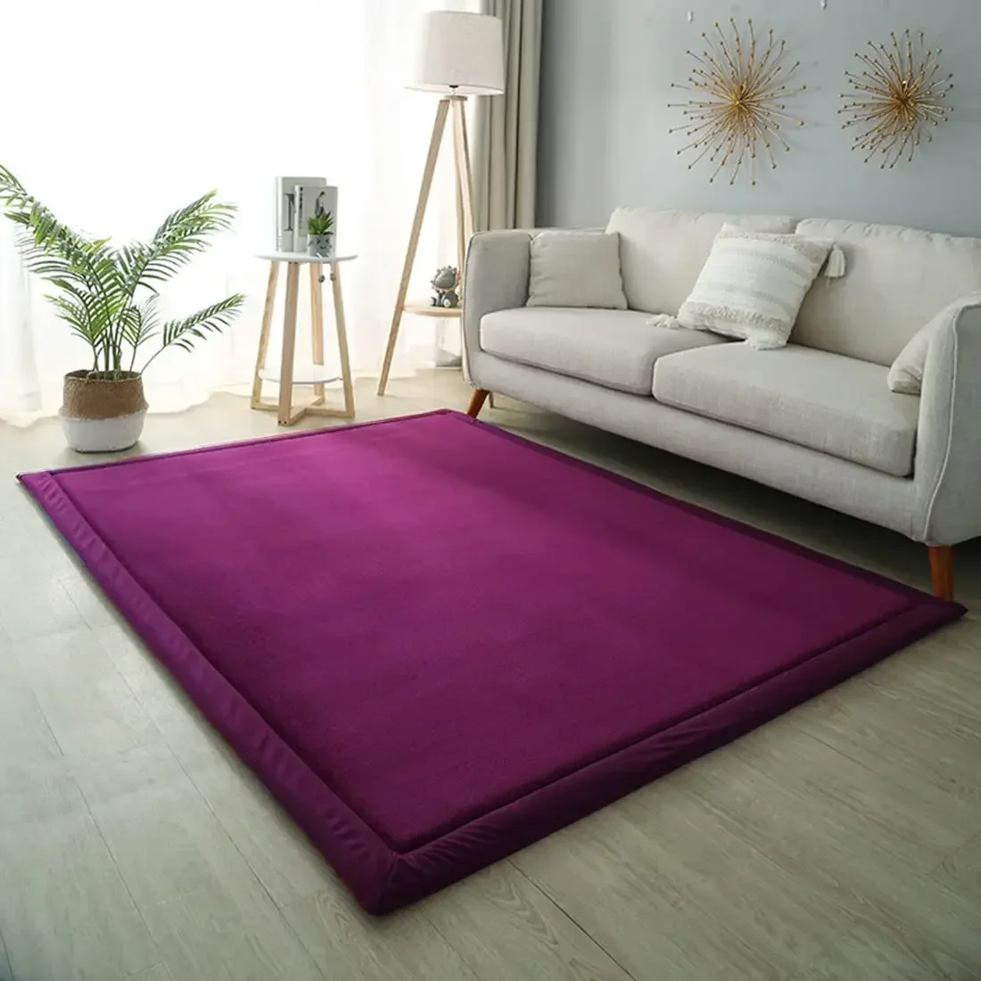 Tapis de jeu bébé tapis rampant mousse rembourré 3cm d'épaisseur salle jeux enfants crèche salon moderne minim