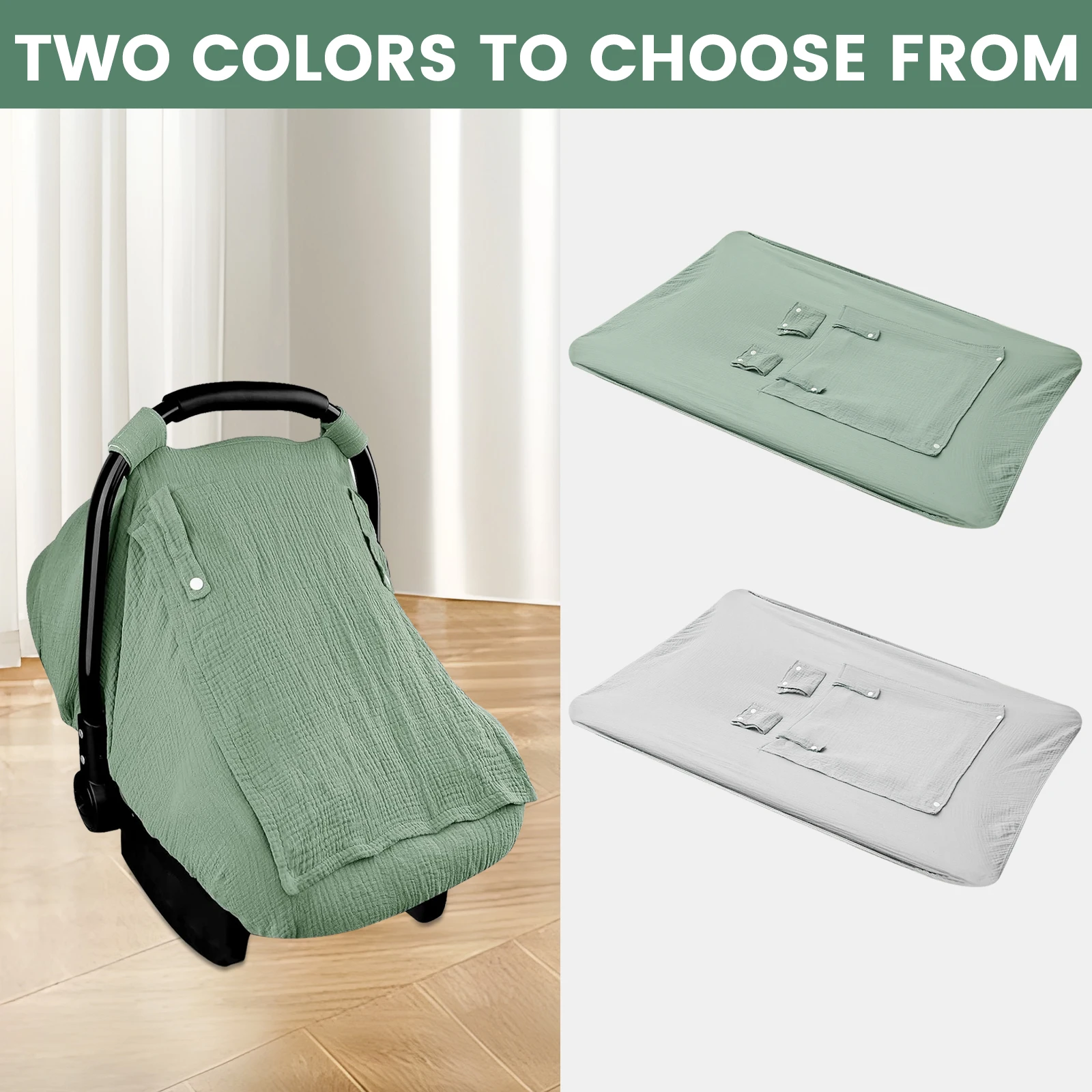 Housse de siège auto bébé universelle protection douce en coton design moderne 2 coloris facile à installer et