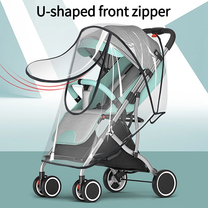 Housse de pluie transparente pour poussette compacte parevent et antipoussière universelle imperméable housse