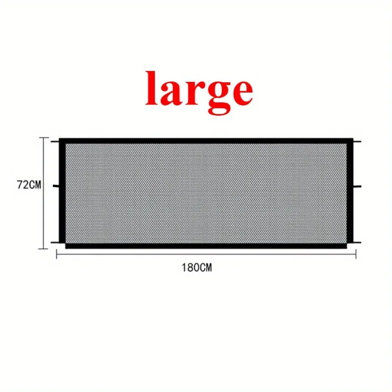 Barrière de sécurité multifonctionnelle en maille pliable pour enfants et animaux 180 cm x 72 cm noire facile 