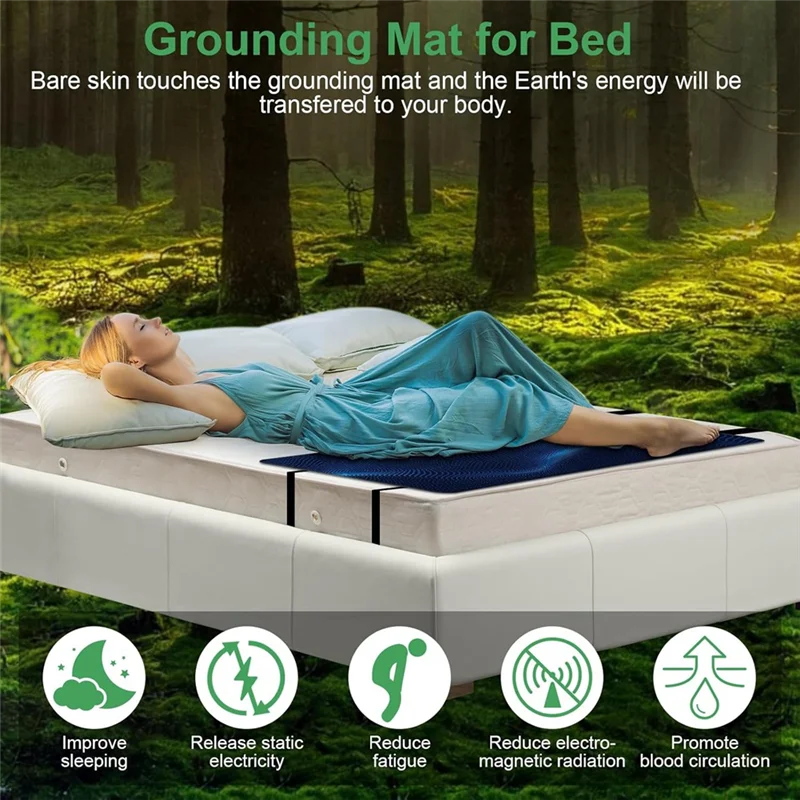 Matelas de mise à la terre pour sommeil bébé tapis de connexion terre pour lit cordon antistress amélioration 