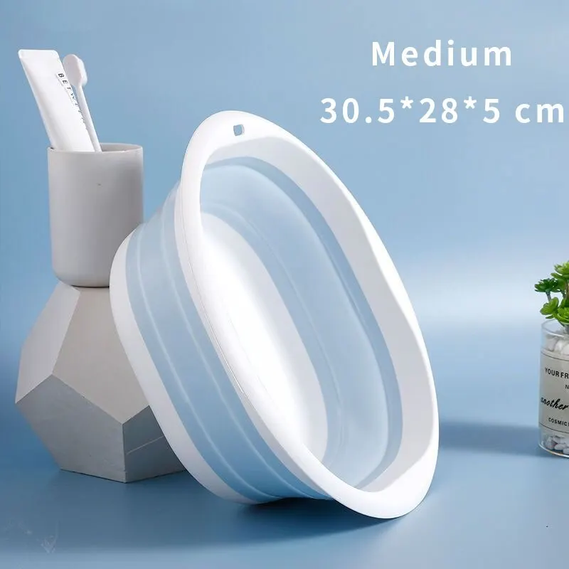 Bol portable pliable silicone bain bébé lavage vêtements rangement cuisine salle de bain accessoire pratique é