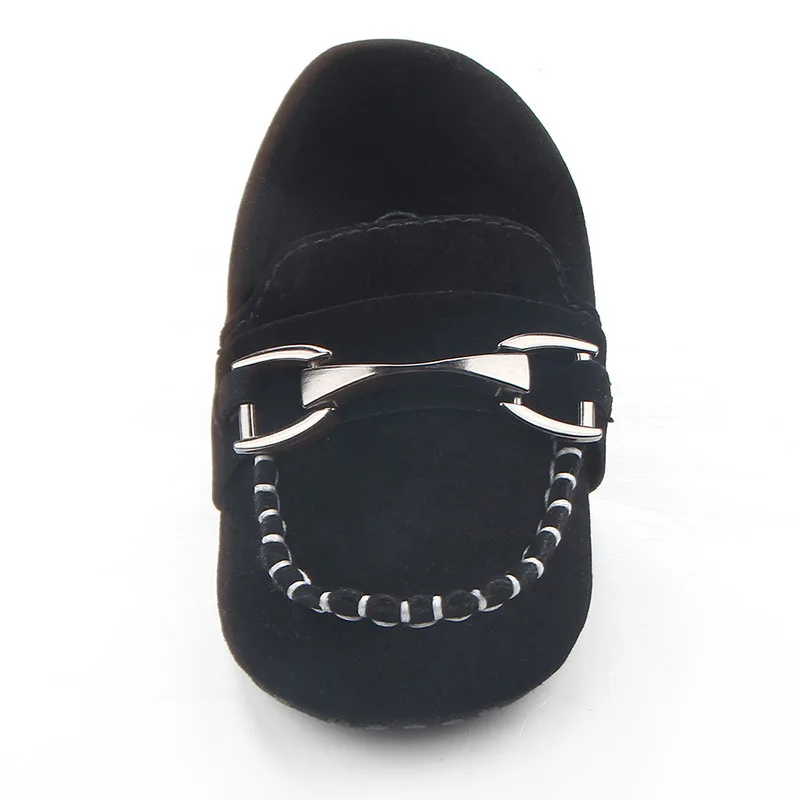 Chaussures de marche bébé fille garçon mocassins cuir suédé silver métal confortables 018 mois