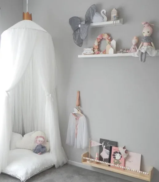 Moustiquaire étoilée pour chambre bébé rideaux en tulle dome suspendu 安全 036 mois blanc