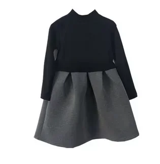 Robe princesse plissée manches longues bébé fille vêtements élégants