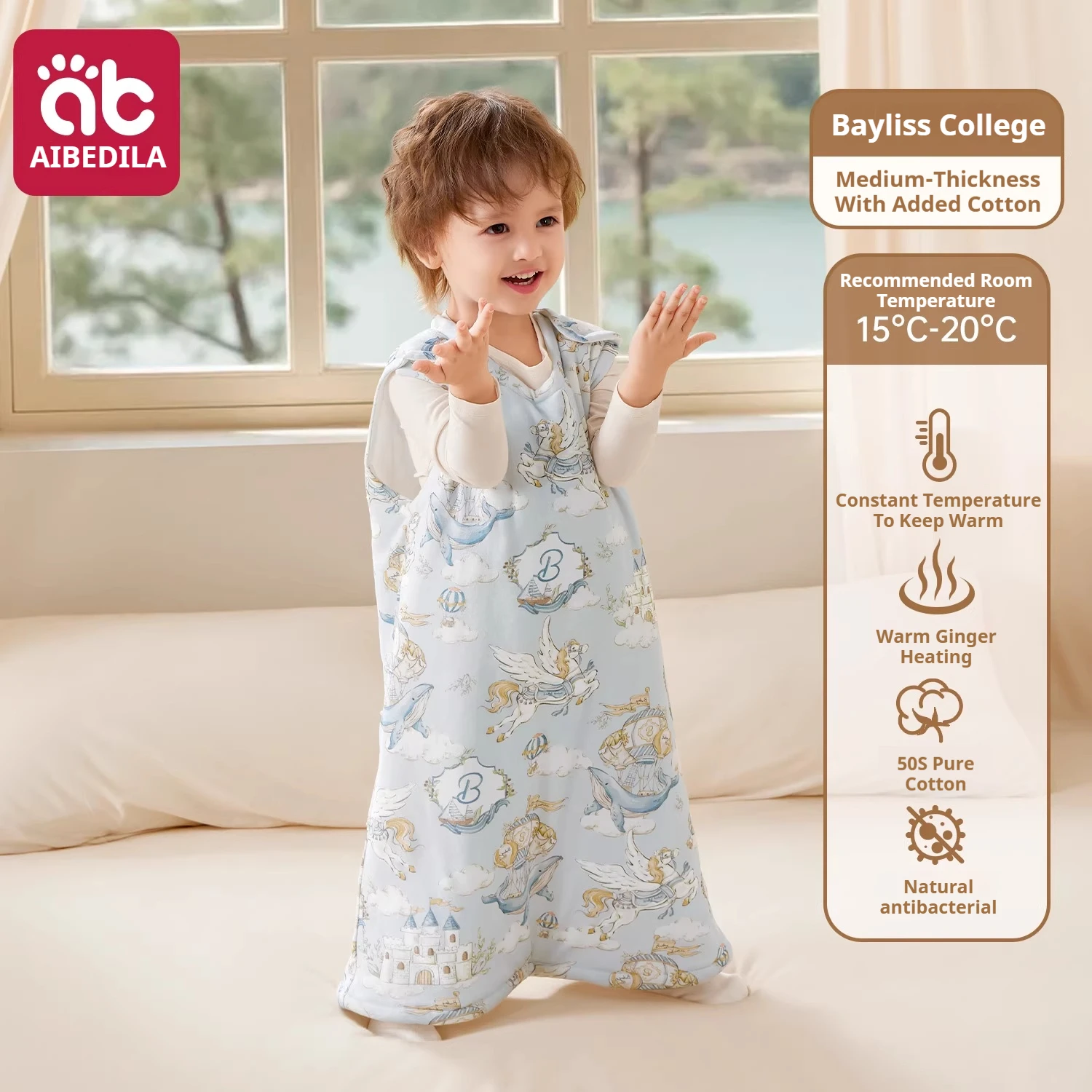 Sac de couchage bébé AIBEDILA coton sans manches doux confortable 015 mois portable couverture hiver garçons f