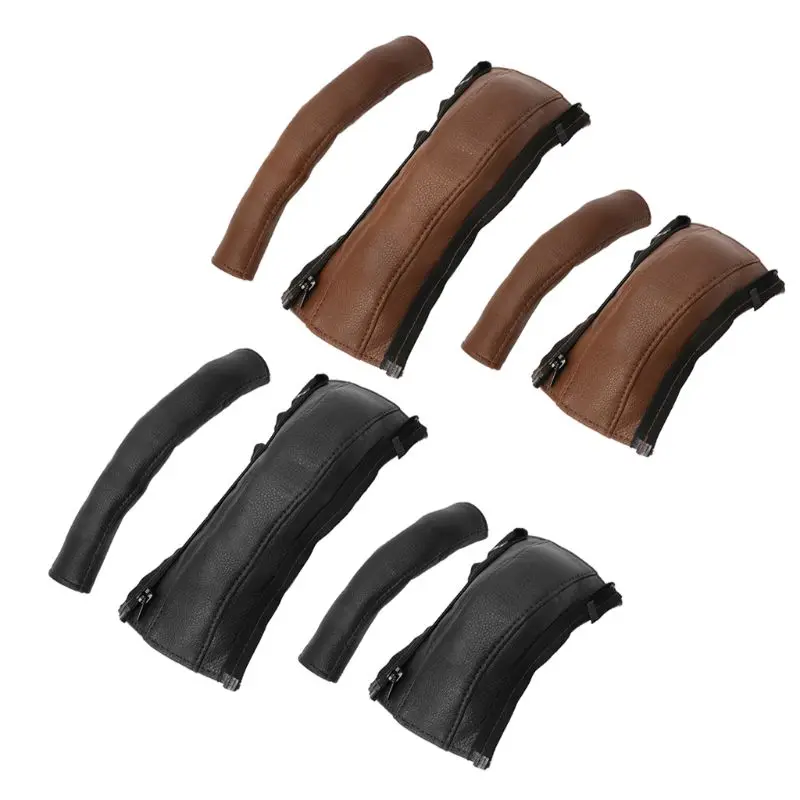 4 pièces coussinets poignées poussette cuir synthétique PU antibactériel protection bébé 012 mois confort dura