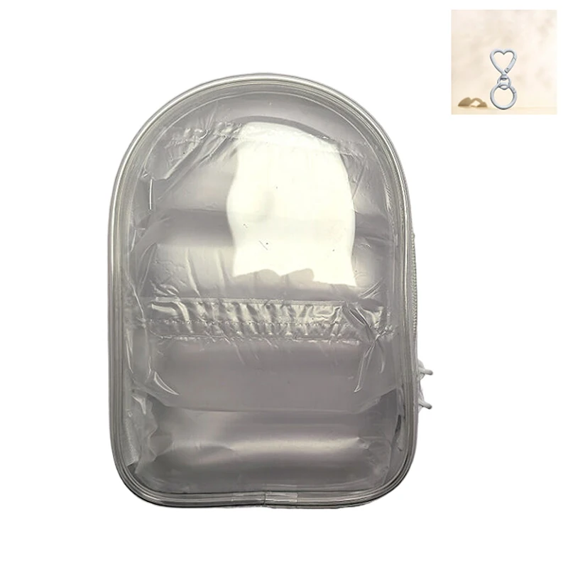 Trousse maquillage transparente rangement cosmétique portable organizateur compact fermeture éclair plastique 