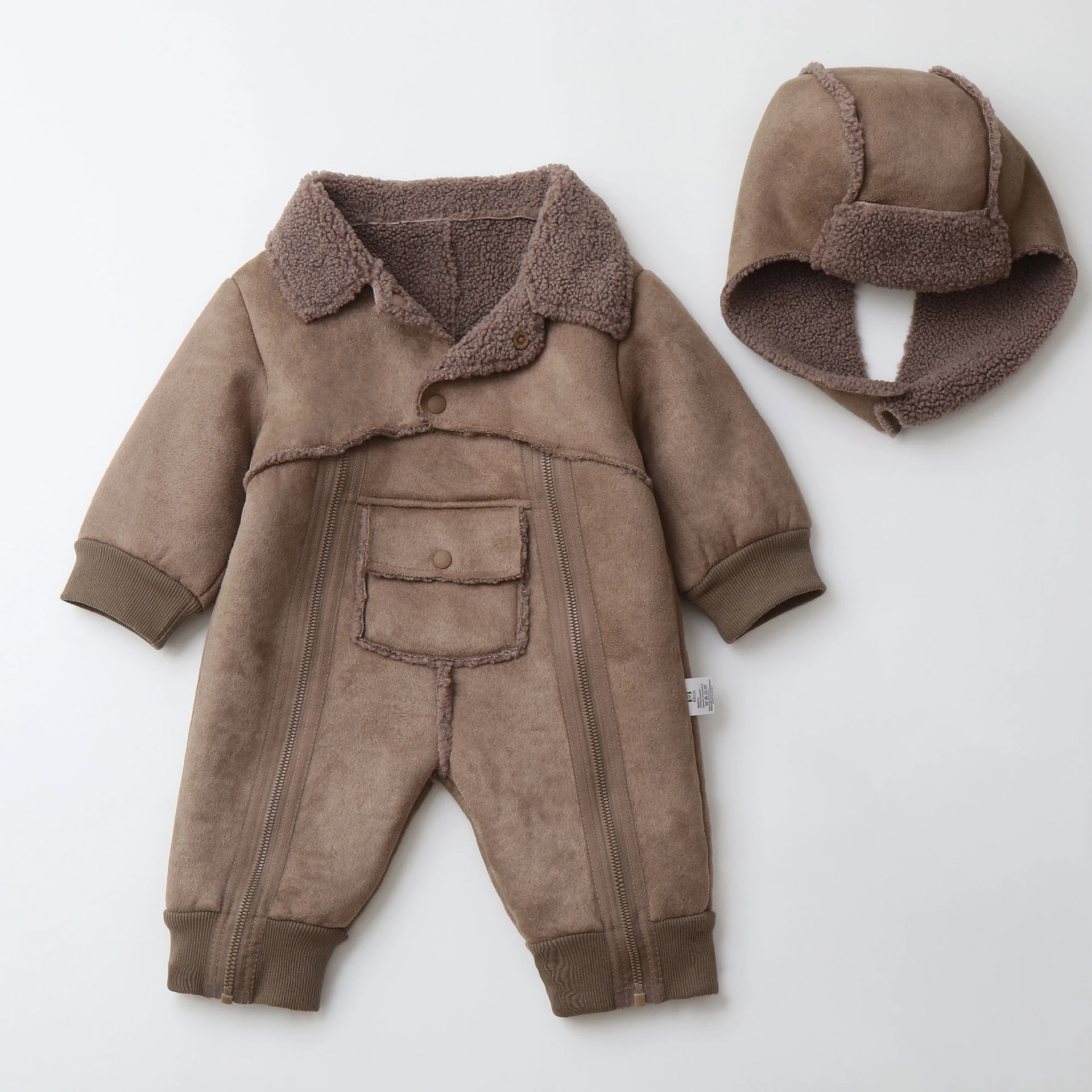 Combinaison d'hiver bébé doublure fourrure vêtement chaud nourrisson