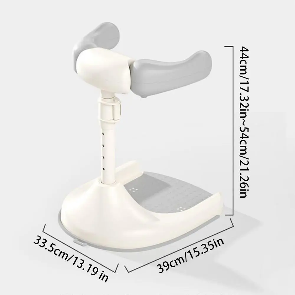 Support de douche pour bébé ajustable en hauteur siège de lavage antidérapant avec drainage blanc