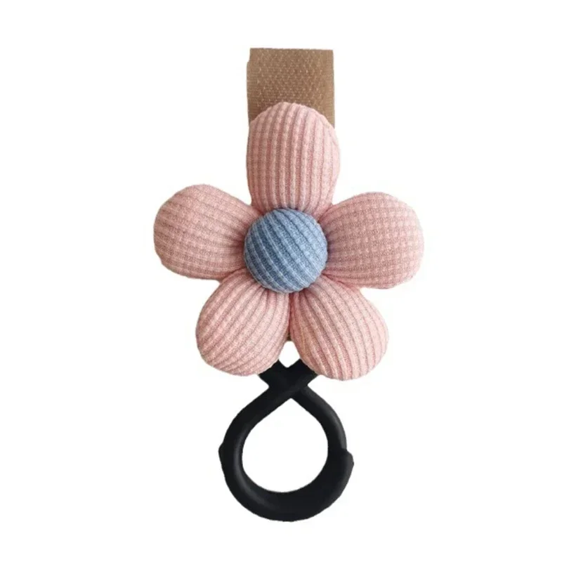 Elastique à cheveux floral pour enfants accessoire mode bébé élastique fleuri rose pâle design mignon et confo