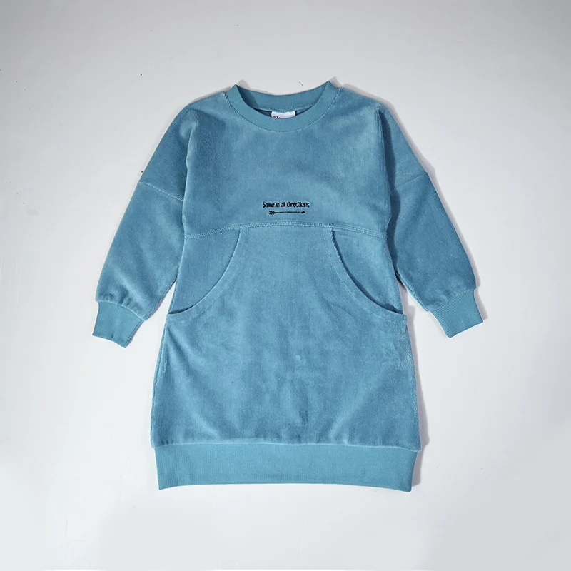 Ensemble familial en velours côtelé à manches longues pour filles et garçons, chemise décontractée pour bébé,