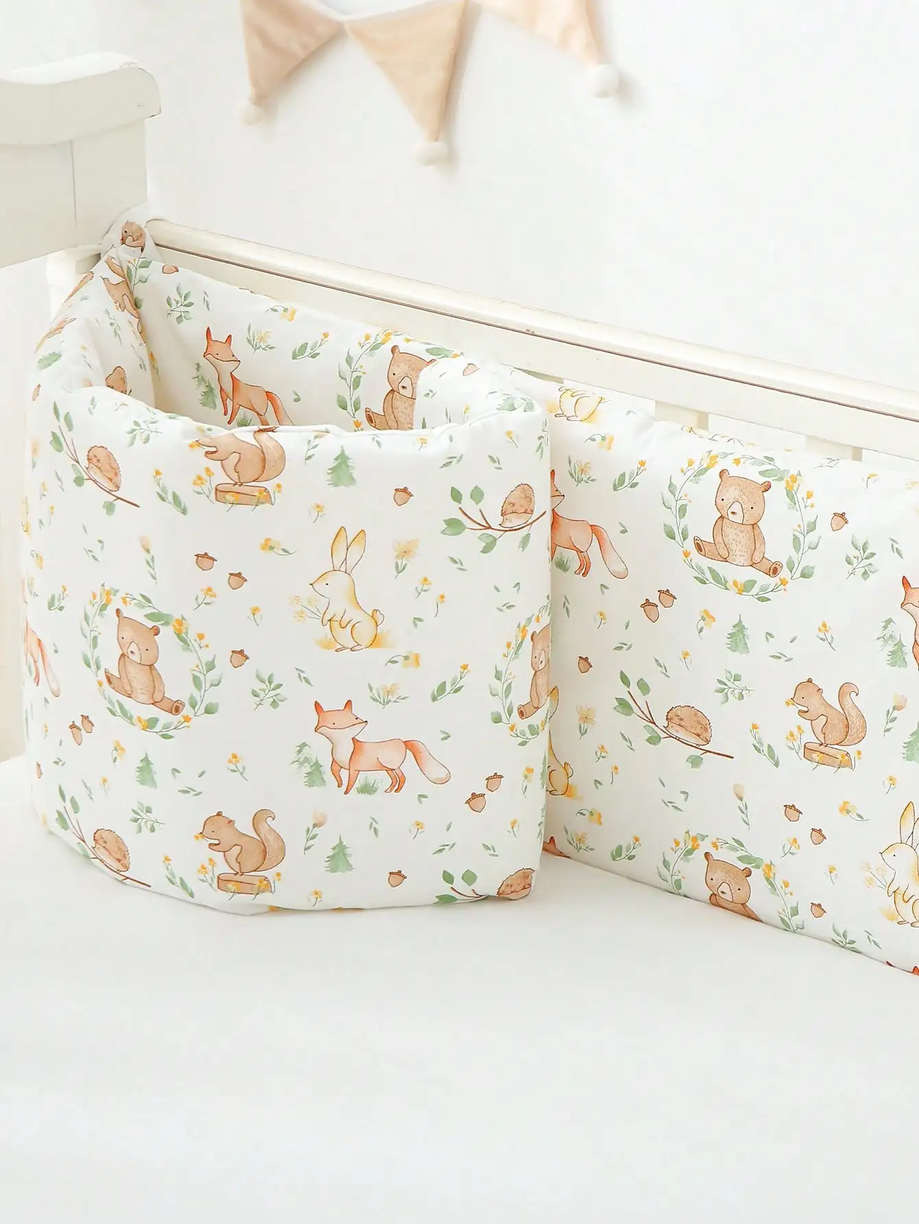 Rail de protection berceau bébé rembourré tissu doux motifs animaux