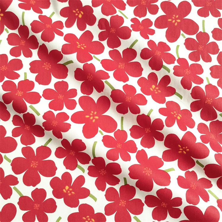 Tissu en coton 100% floral nordique largeur 160cm respirant doux idéal pour literie bébé nid couverture vêteme
