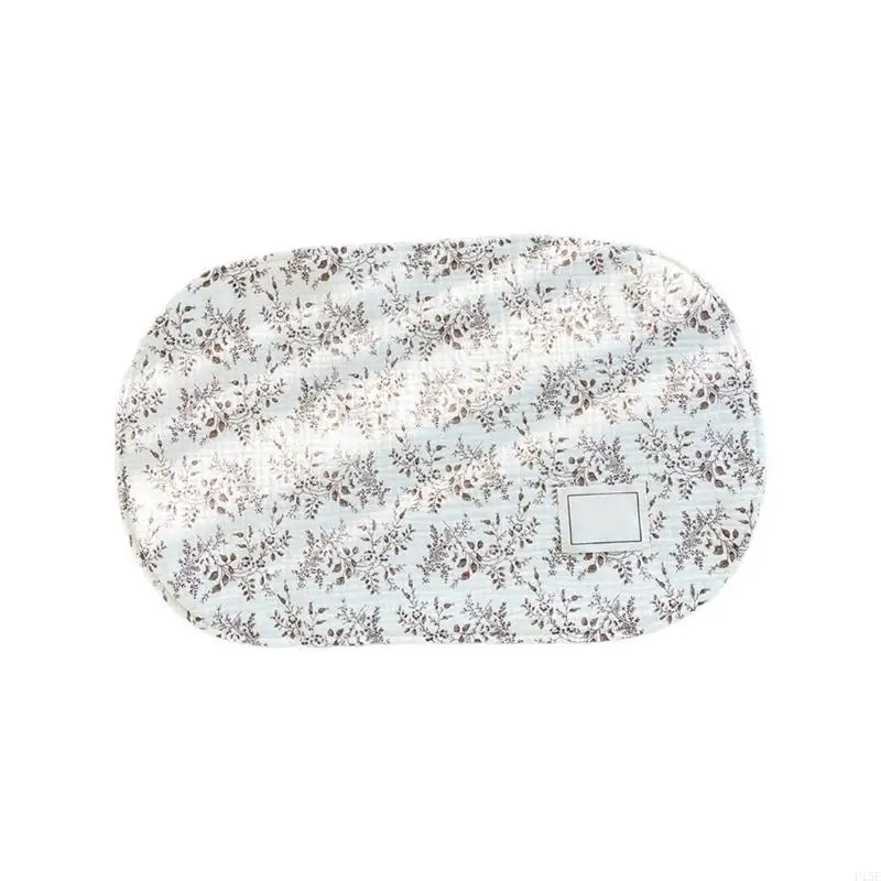 Tapis bébé doux respirant 8 couches gaze coton floral hibiscus bassinette poussette accessoire confort bébé dé