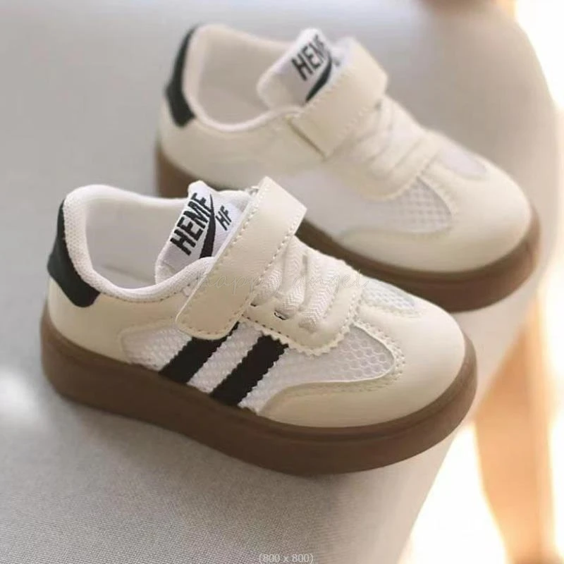 Chaussures bébé filles garçons HENDE baskets sport enfants cuir synthétique mesh fermeture velcro semelle caou