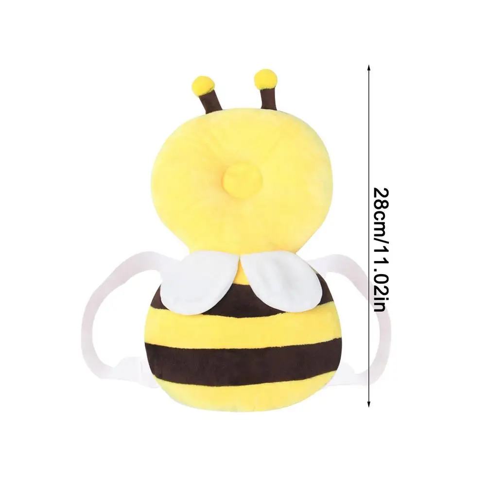 Sac à dos bébé abeille jaune 28cm design enfantin matière douce adjustable straps usage scolaire 外出 confortabl