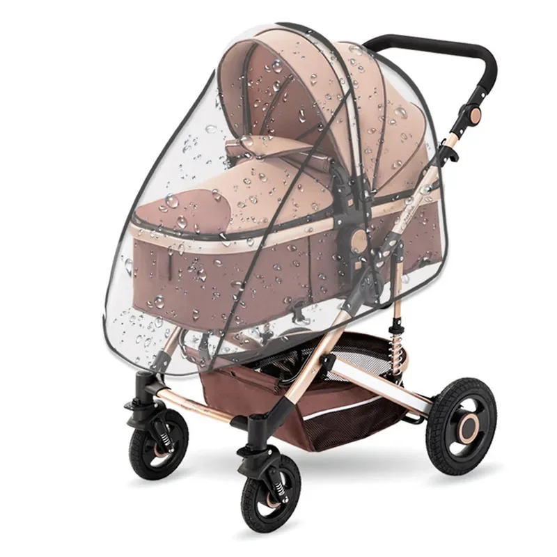 Housse de pluie universelle pour poussette bébé paresoleil transparent respirant protecteur accessoires antiav