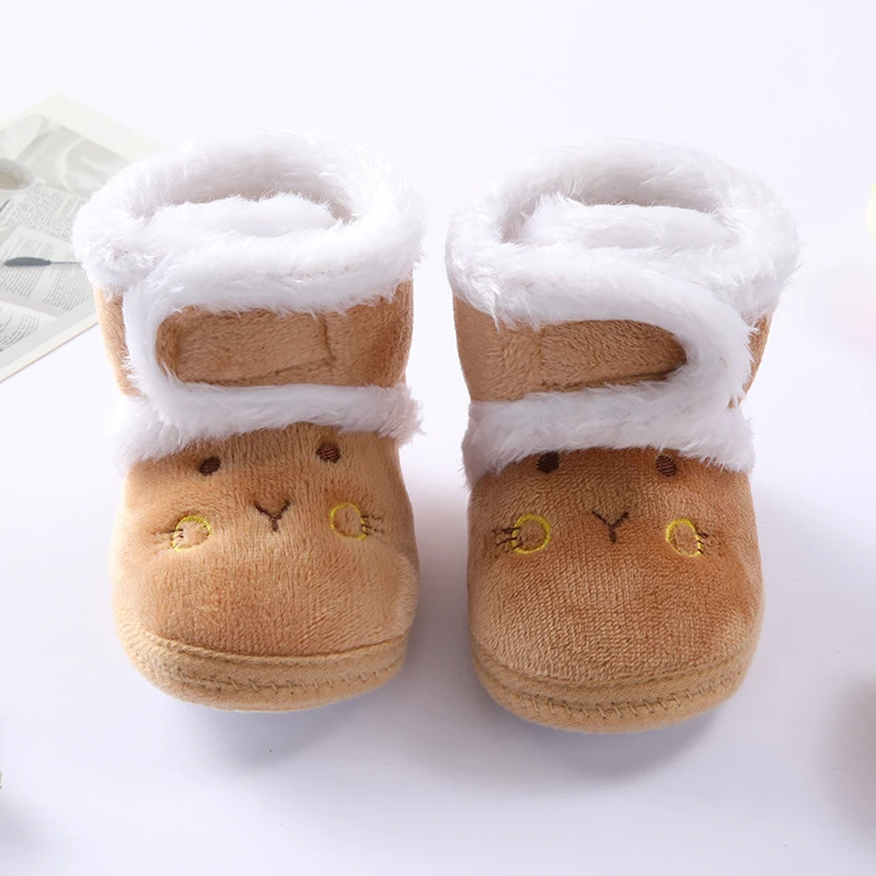 Chaussons bébé doux et chauds intérieur design mignon confortable 018 mois fourrure imitation