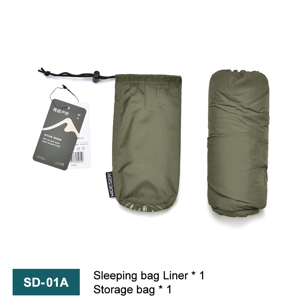 Widesea Camping Sac de Couchage Doublure Ultraléger Momie Sac à Dos