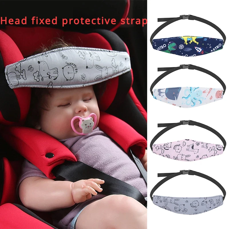 Ceinture de fixation de tête bébé support de tête siège voiture positionneur sommeil oreiller sécurité compati
