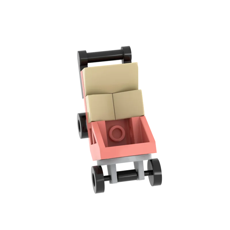 Chariot infantile blocs de construction jouet d'éveil bébé enfants accessoire imitation ville cadeau garçon fi