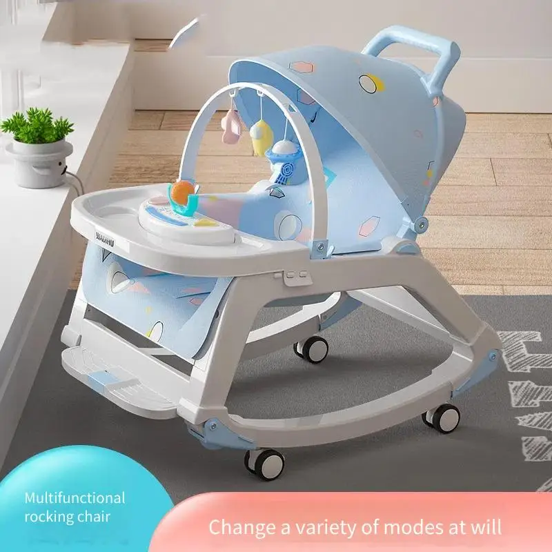 Plateau à manger bébé avec roulettes pivotantes paresoleil siège réglable en hauteur accessoire poussette pour