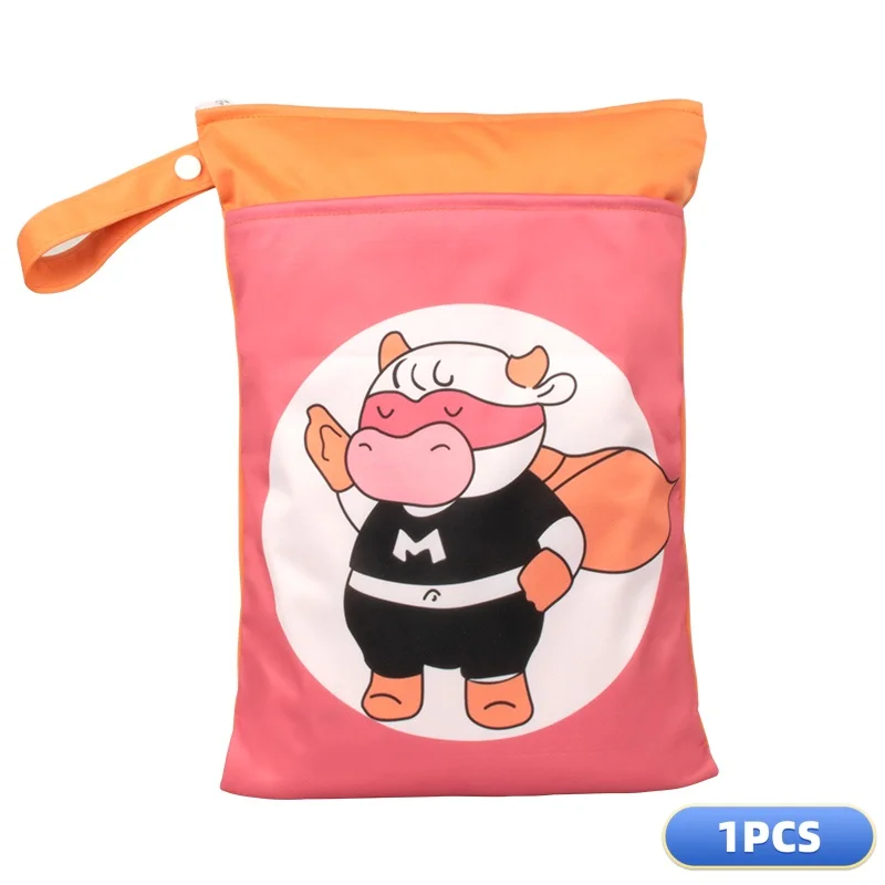 Sac à dos enfant personnalisé vache superhéros polyester design ludique poignée latérale fermeture éclair tran