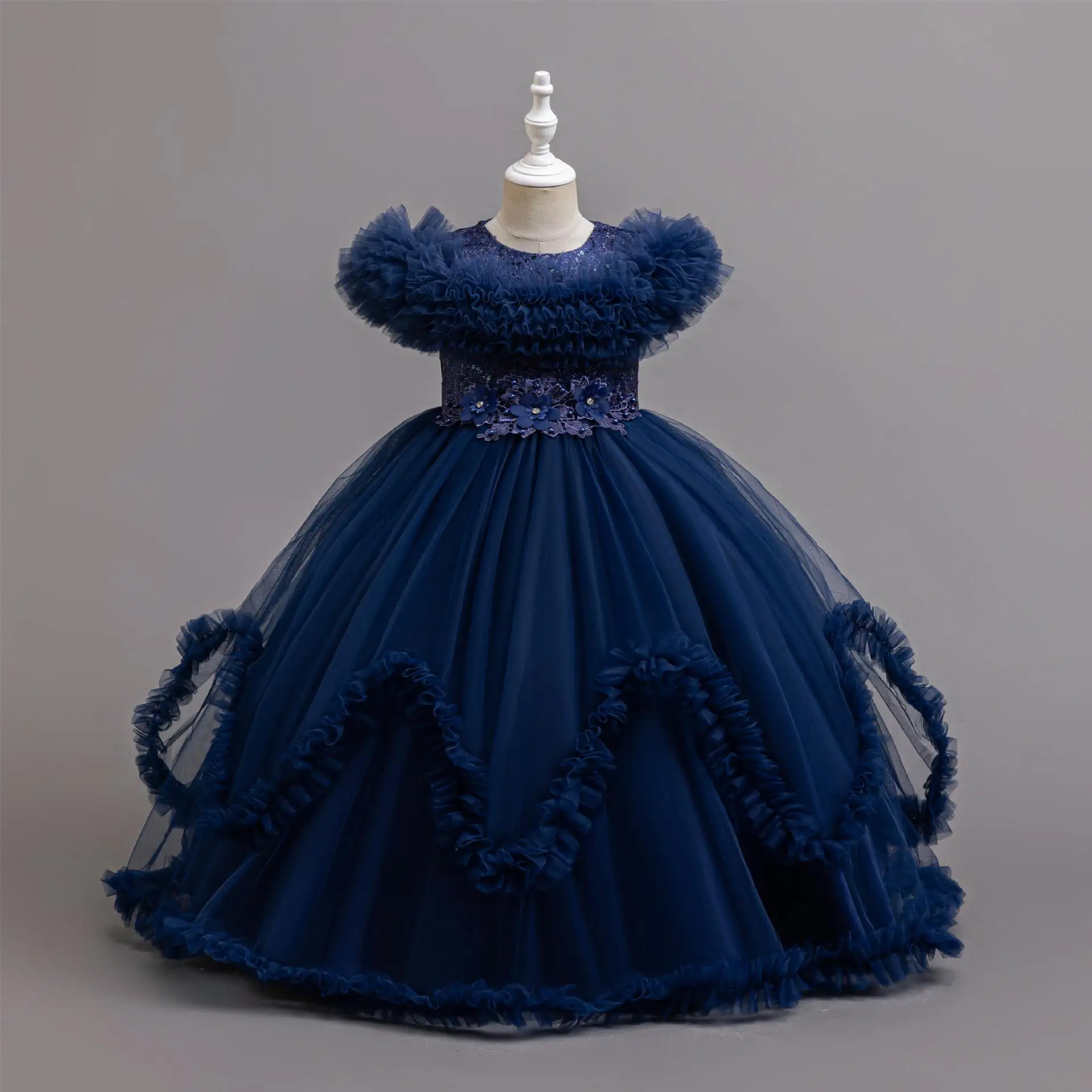 Robe princesse élégante fille fête anniversaire paillettes mariage Noël