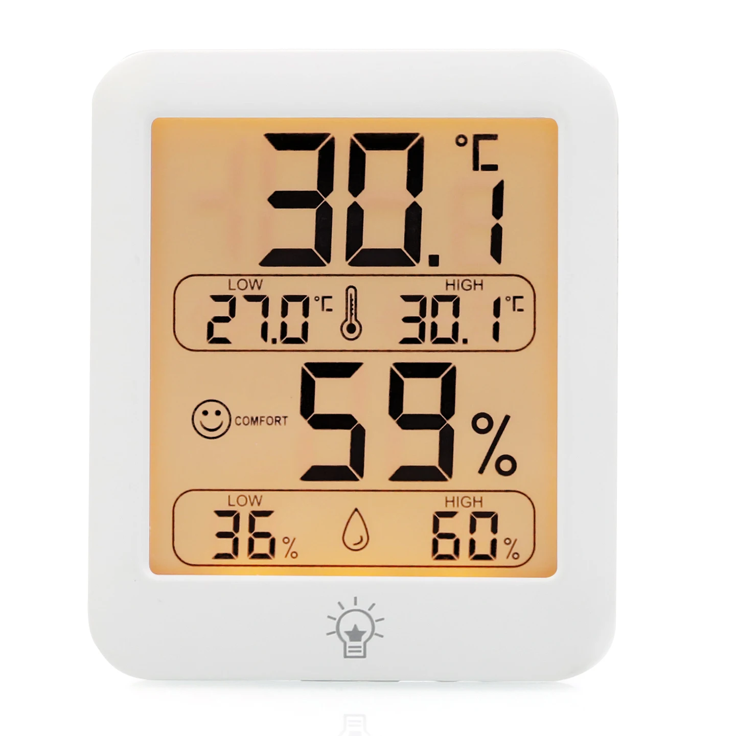 Jauge température intérieure bébé thermomètre réfrigérateur compteur humidité sèche design moderne affichage c