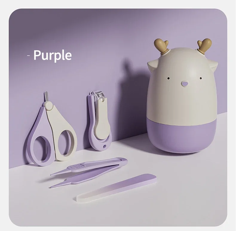 Ensemble de soins des ongles pour bébé ciseaux de sécurité anticlip