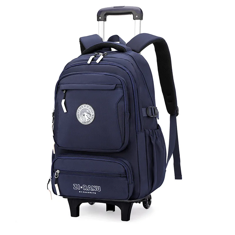 Sac à dos école enfant sac à roulettes pour garçons sac d'école à roulettes sac à dos étudiants sac de livres 