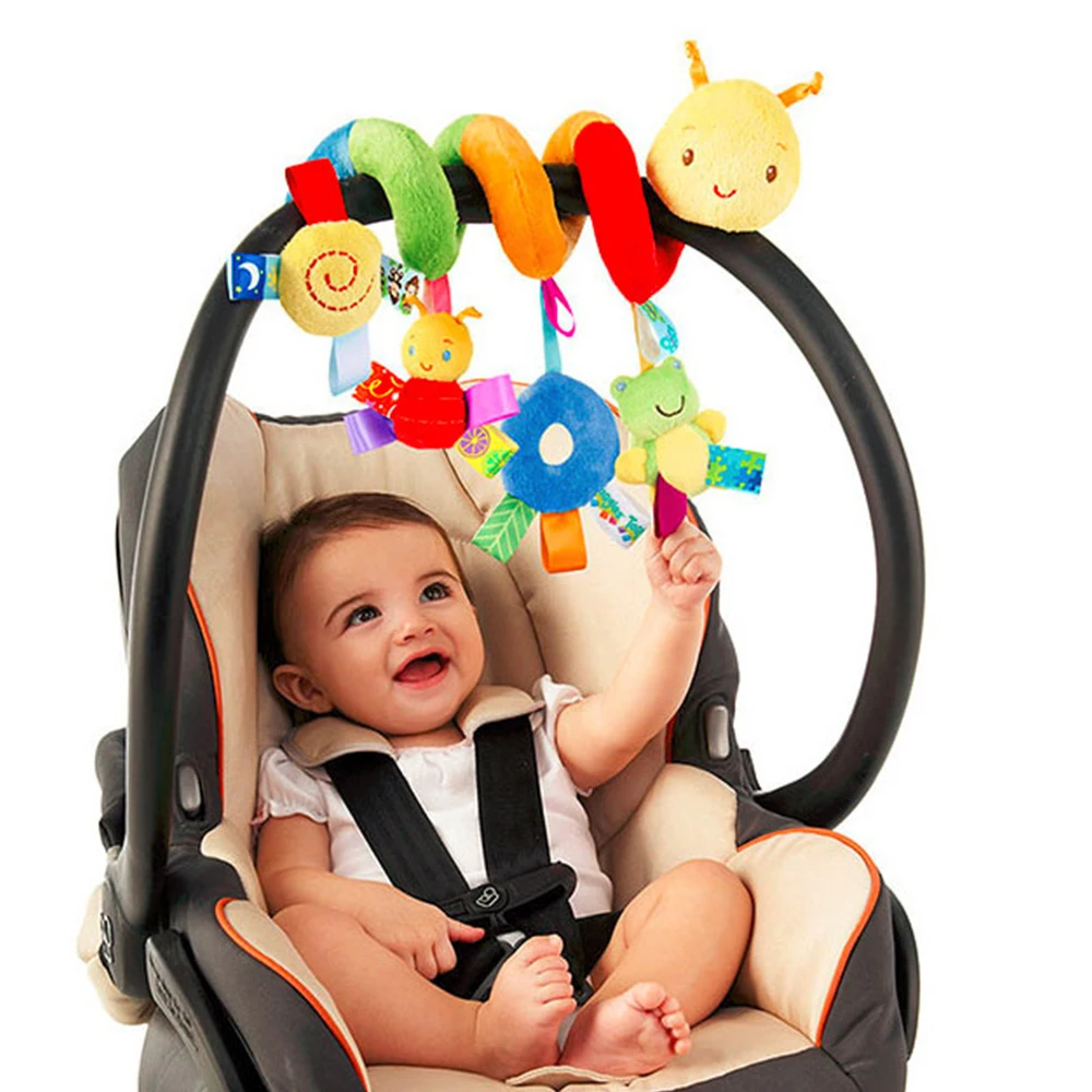 Lit de poupée coloré bébé 06 mois jouets suspendus siège sécurité poussette accessoires style chenille PVC CE 