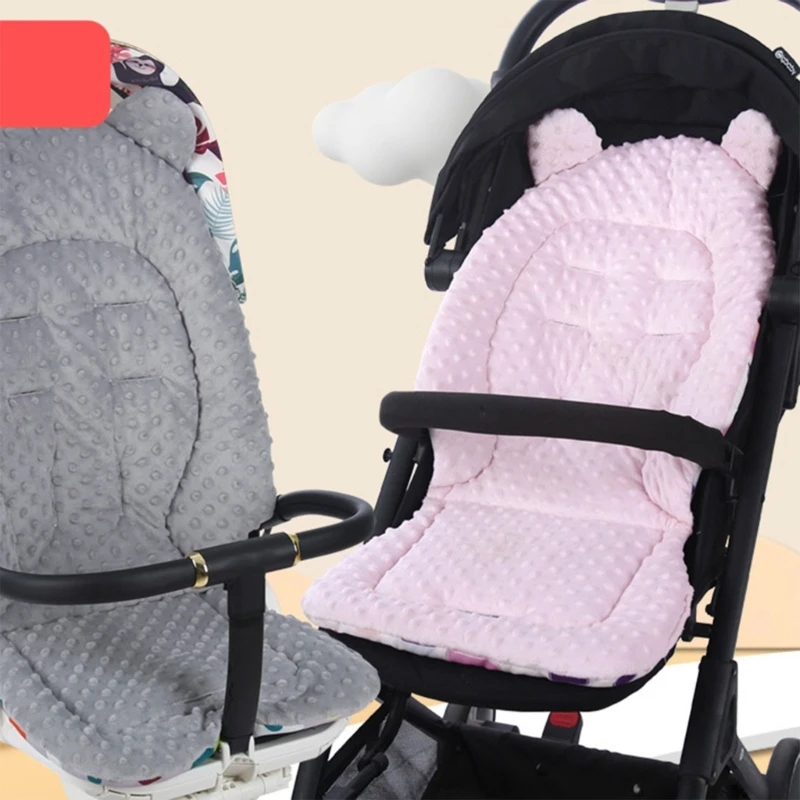 Coussin de siège antidérapant pour poussette bébé confort doux et sécurisant doublure rembourrée en tissu doux
