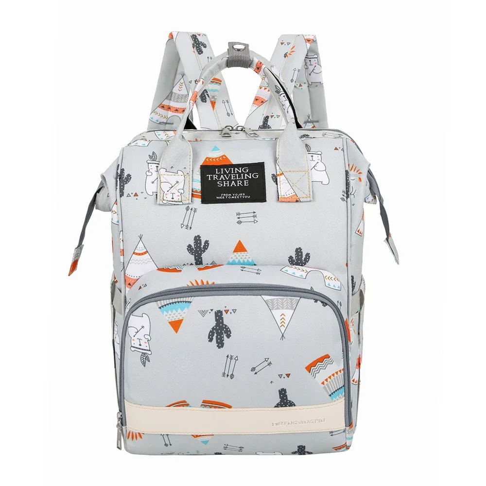 Sac à dos multifonctionnel maman design ludique motifs animaux grande capacité matériau durable facile à porte