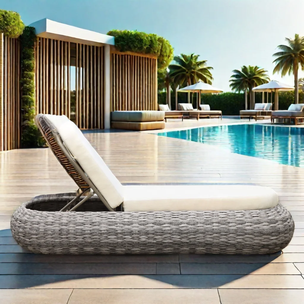 Chaise longue extérieure bébé luxueuse ajustable tissu respirant design moderne idéale piscine jardin vacances