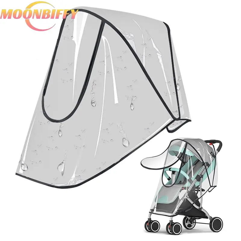 Housse de pluie universelle pour poussette bébé transparente respirante paresoleil MOONBIFFY ajustable materni