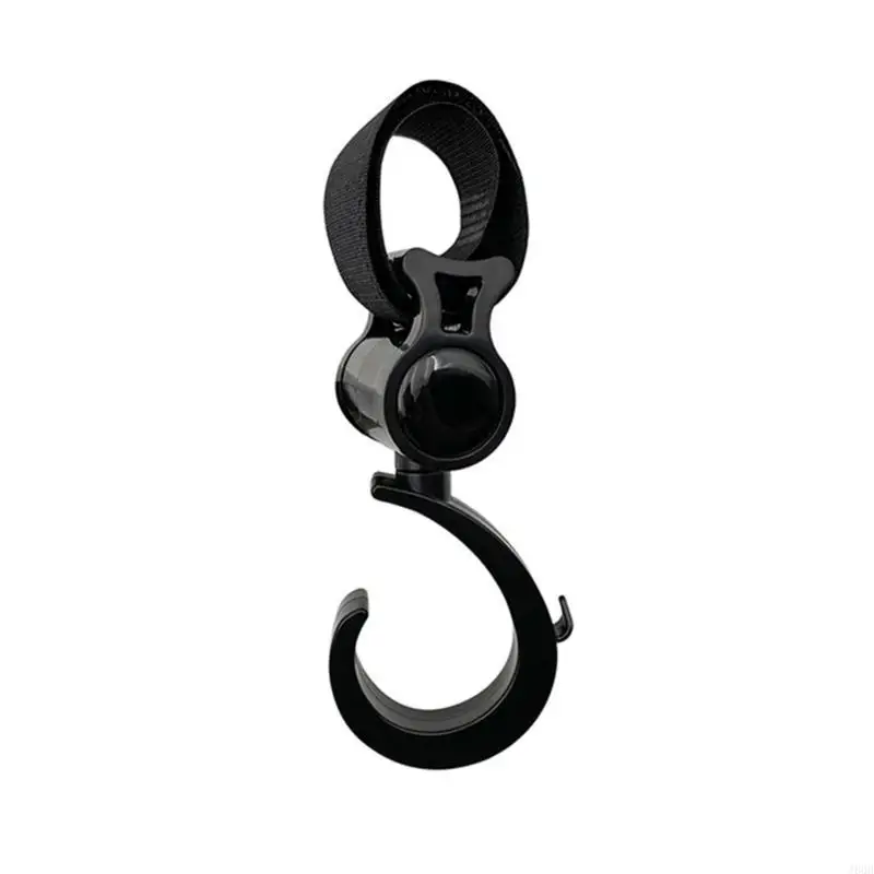 Accrochesac poussette multifonctionnel crochet plastique noir sangle verrouillage portable bébé sac à langer a