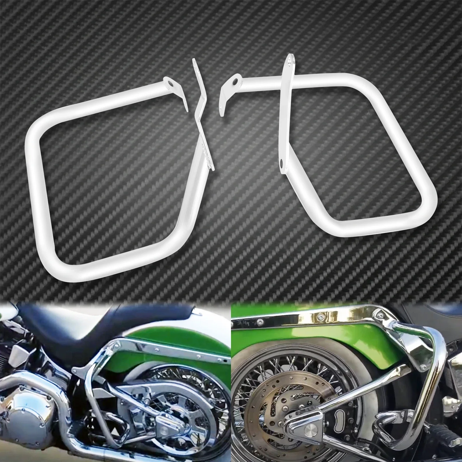 Barre Protection Sacoche Arrière Moto Harley Softail 20002017 Accessoire Sécurité Confort Passager Design Mode