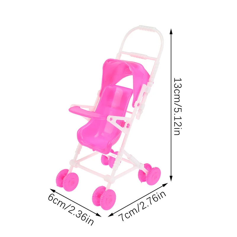 Poussette jouet pour poupées en plastique accessoire de jeu imagination design moderne bébé