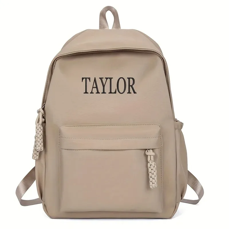 Sac à dos personnalisé pour enfants avec nom brodé conception moderne style minimaliste matériau durable usage