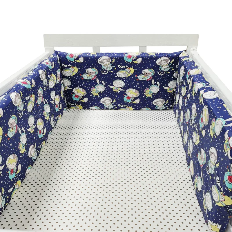 Parechocs Ushaped pour lit bébé housse coton rembourrée fermeture