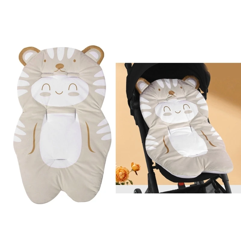 Coussin de poussette en forme de tigre protecteur de harnais doux confort bébé fille tissu matelassé poussette